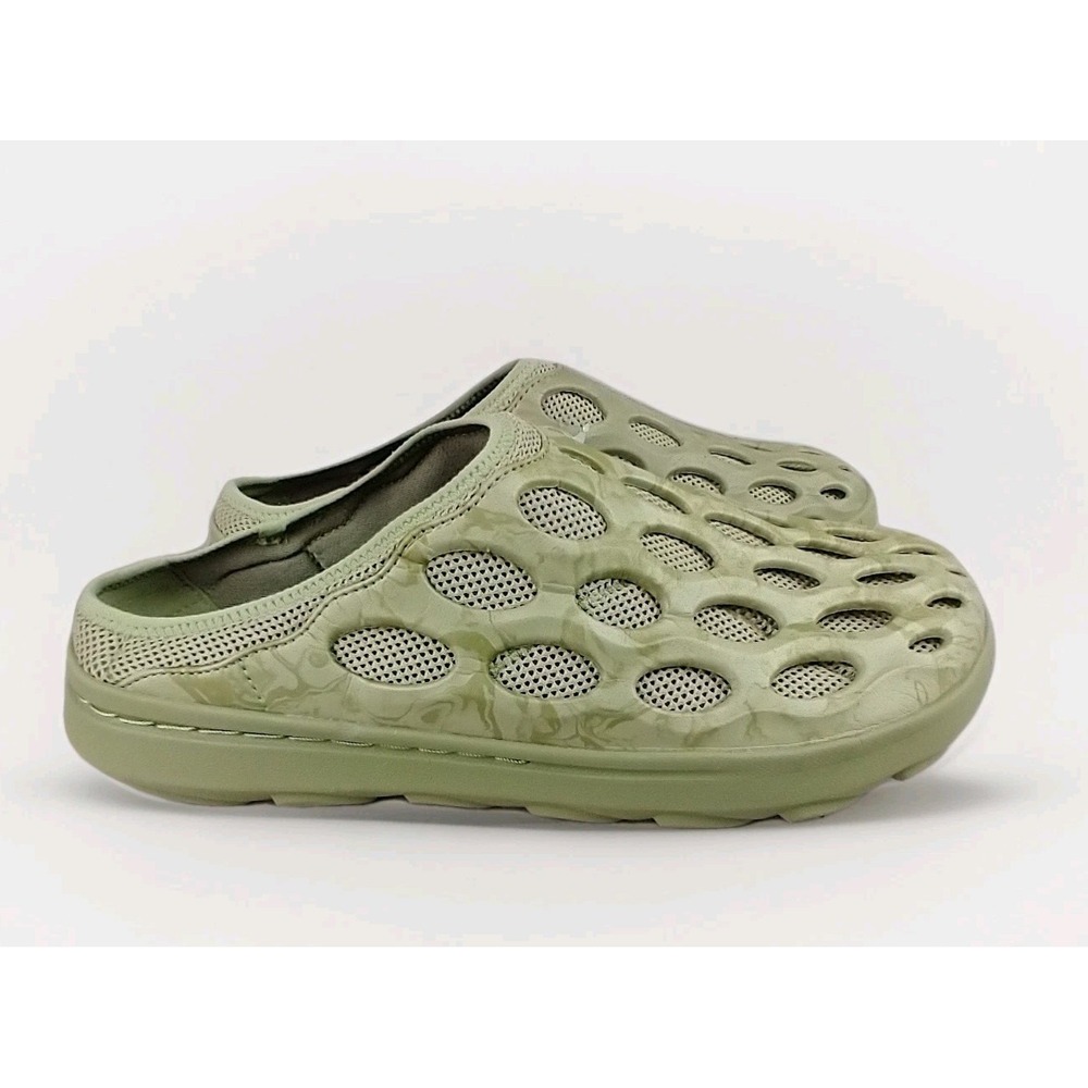 Merrell‎ Men's Hydro Mule 9 M Green Mesh & Synthetic Slides Shoes Beach Summer